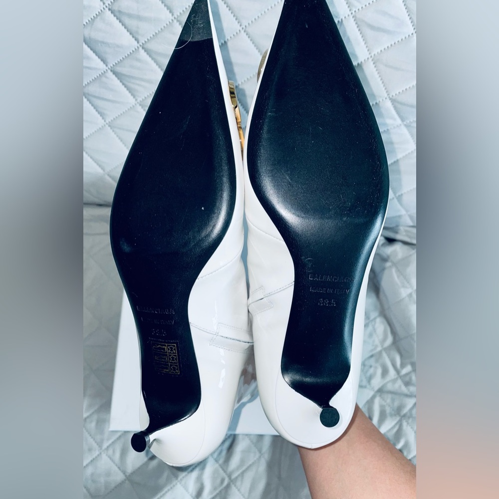 HOT! Brand New Balenciaga ankle boots patent leather with gold BB logo - Picture 5 of 7